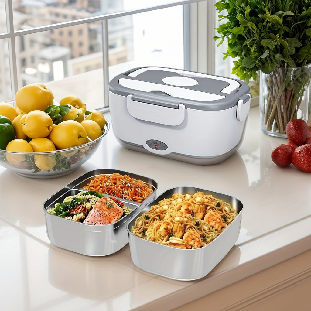 On-the-Go Electric Meal Heater with Insulated Carry Bag