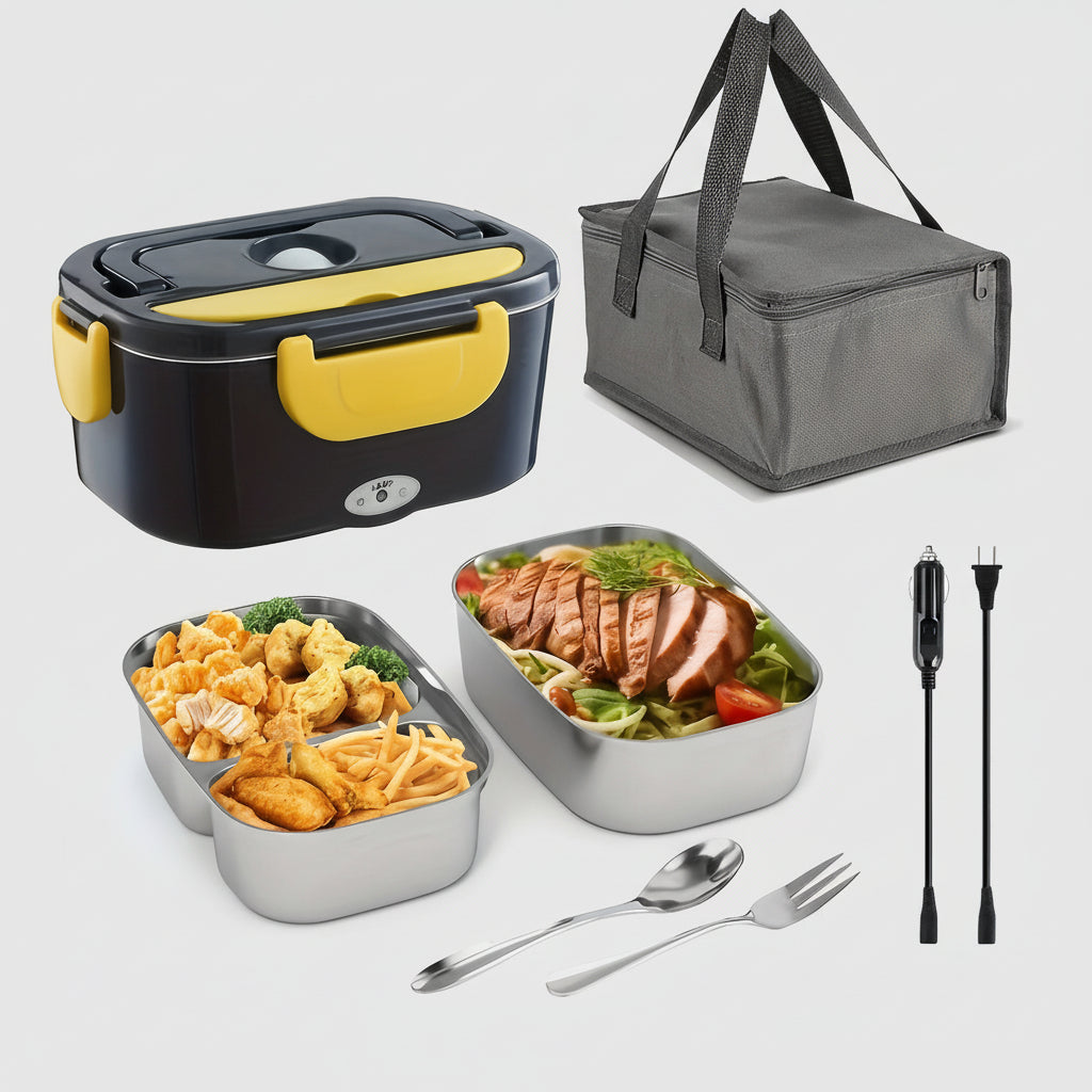 On-the-Go Electric Meal Heater with Insulated Carry Bag