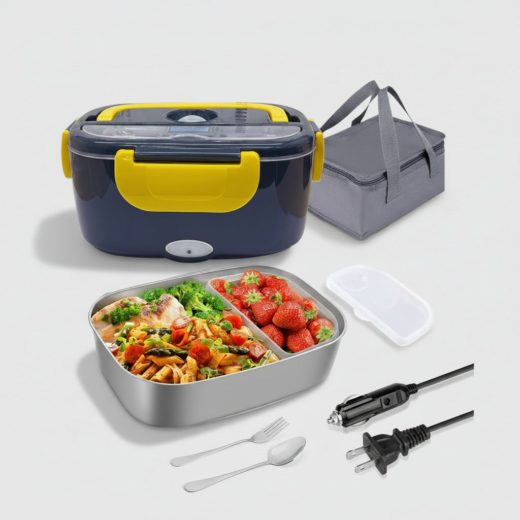 On-the-Go Electric Meal Heater with Insulated Carry Bag