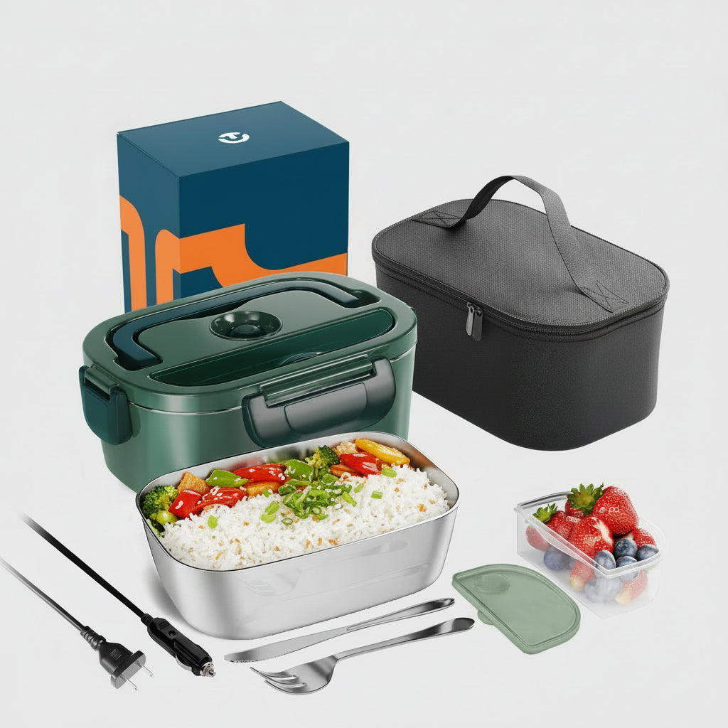 On-the-Go Electric Meal Heater with Insulated Carry Bag