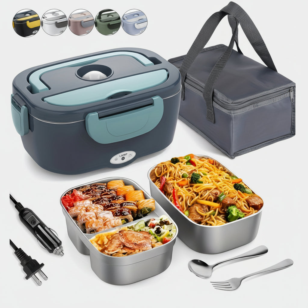 On-the-Go Electric Meal Heater with Insulated Carry Bag