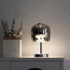 Elegant Smoky Glass Lamp for Cozy Ambiance