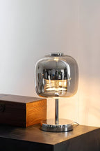 Elegant Smoky Glass Lamp for Cozy Ambiance