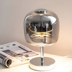 Elegant Smoky Glass Lamp for Cozy Ambiance