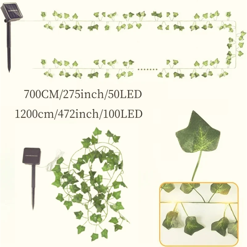 Twinkling Solar Ivy String Lights for Outdoor Charm