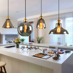 Elegant Toned Glass Hanging Light Fixture