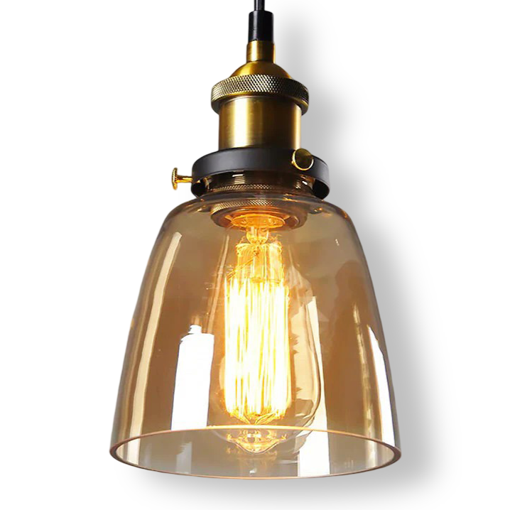 Elegant Toned Glass Hanging Light Fixture
