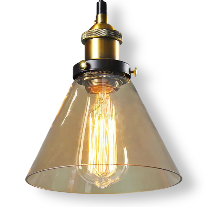 Elegant Toned Glass Hanging Light Fixture