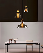 Elegant Toned Glass Hanging Light Fixture