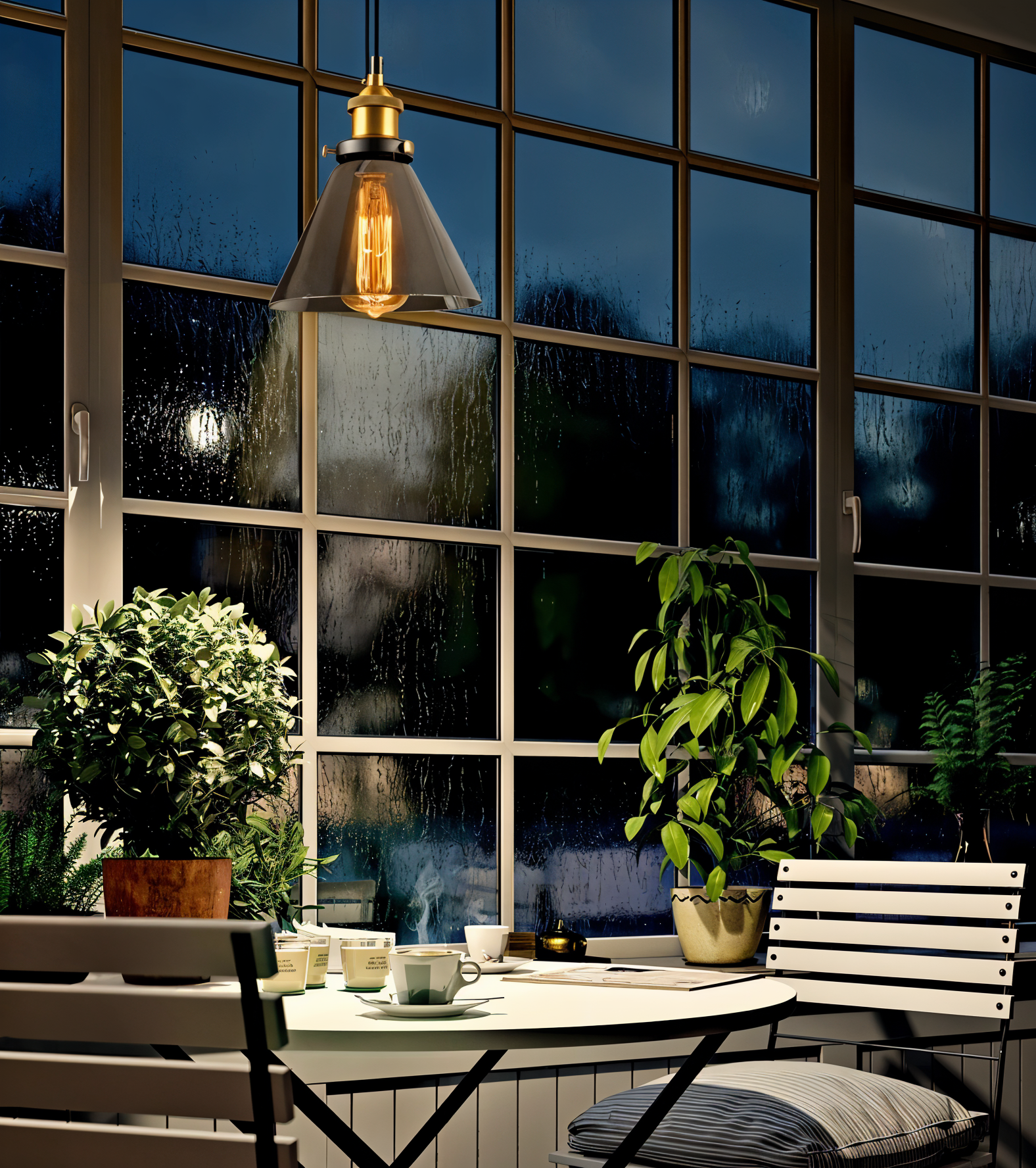 Elegant Toned Glass Hanging Light Fixture