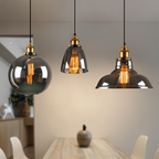Elegant Toned Glass Hanging Light Fixture