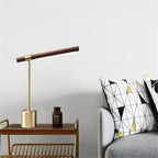 Elegant Adjustable LED Desk Lamp in Natural Wood