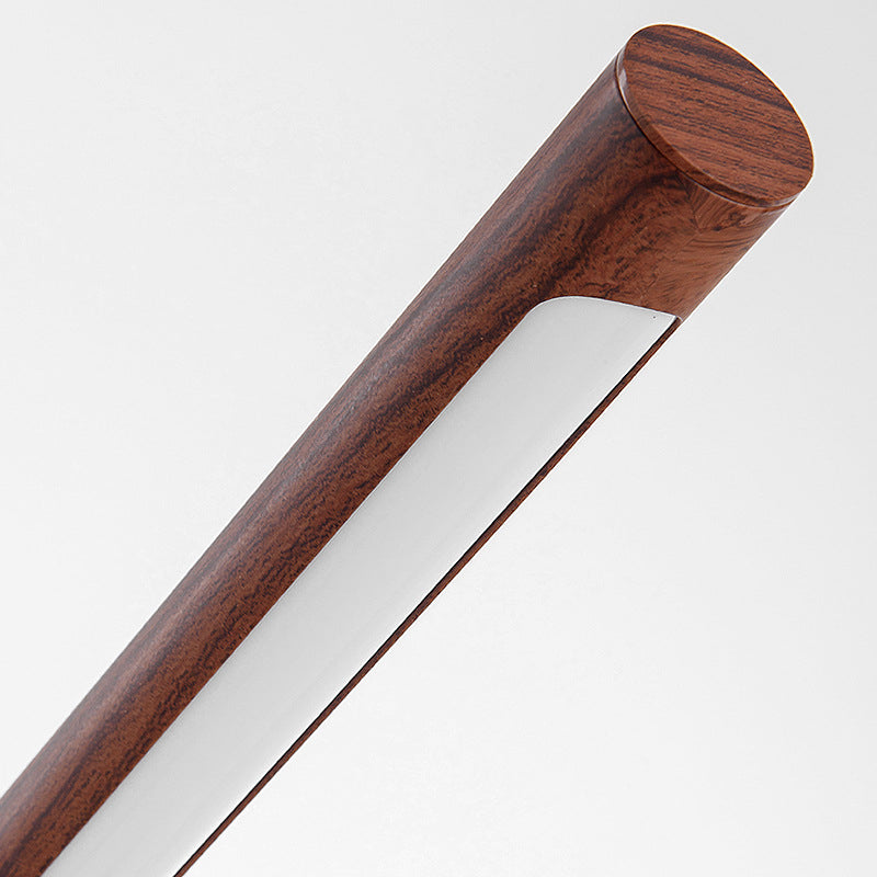Elegant Adjustable LED Desk Lamp in Natural Wood
