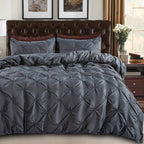 Pinch Pleat Duvet Cover Set for Cozy Bedding