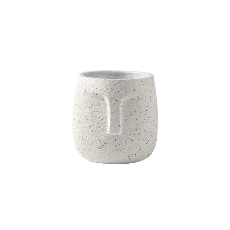 Earthy Elegance Face Planter with Sculpted Design