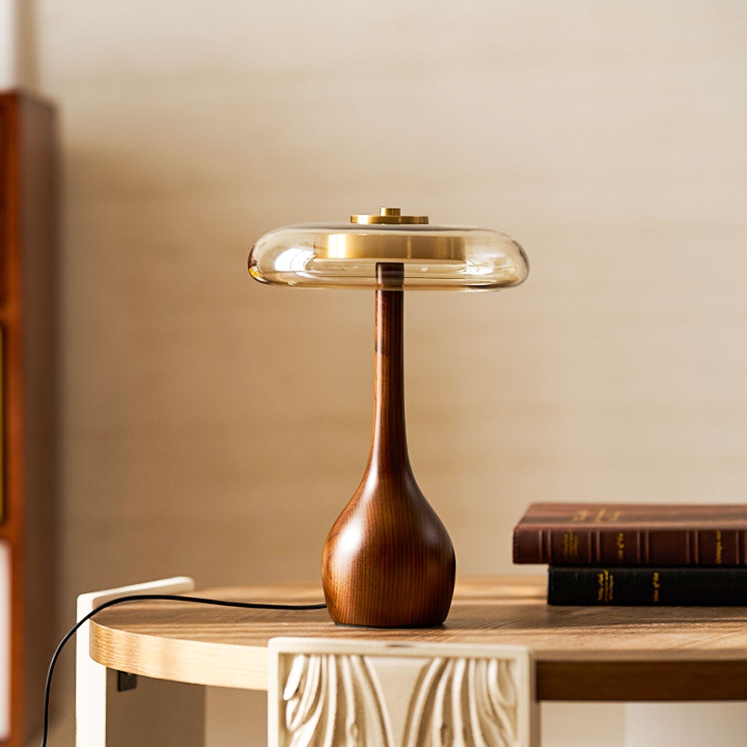 Modern Elegant Glass Table Lamp for Living Room and Bedroom