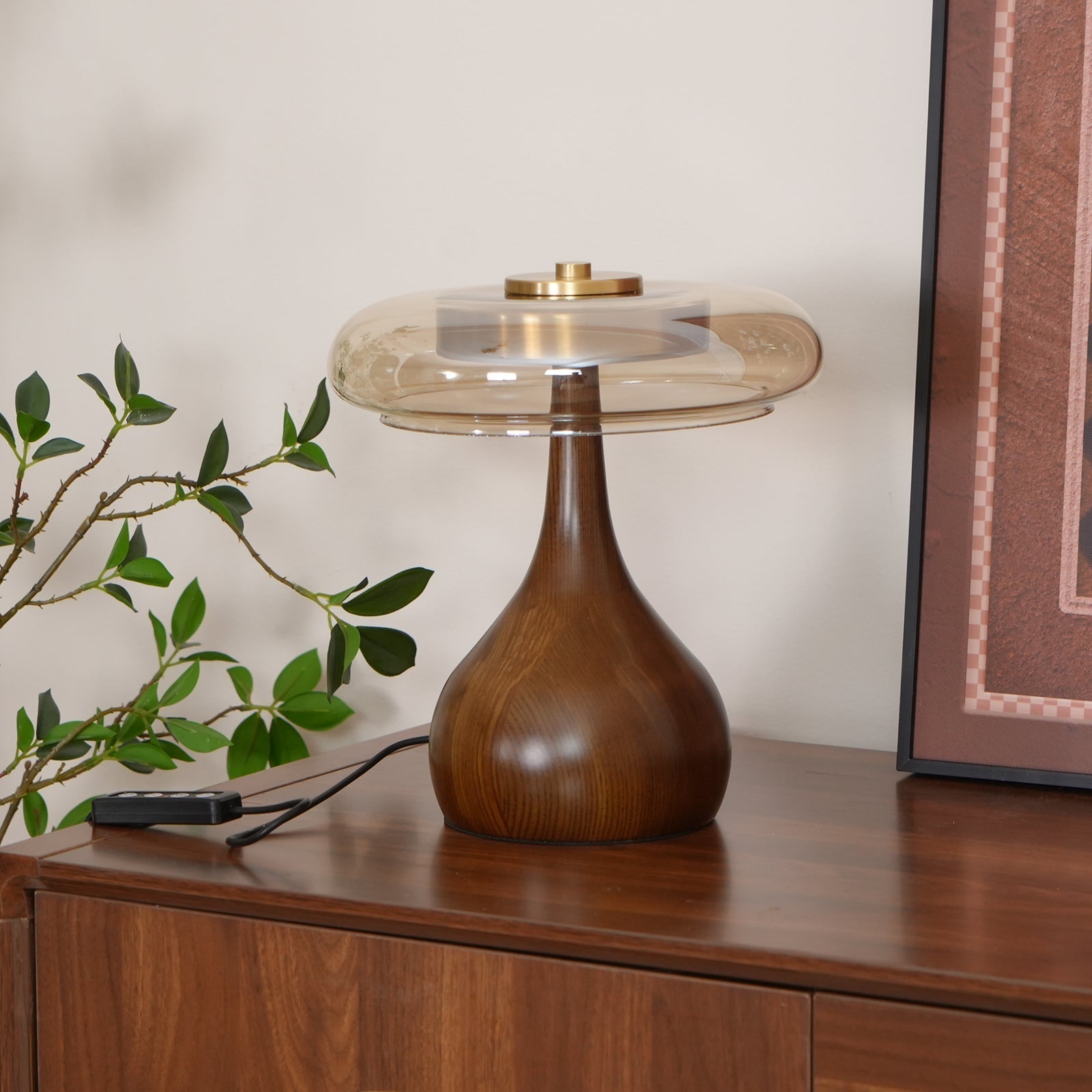 Modern Elegant Glass Table Lamp for Living Room and Bedroom