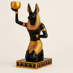 Regal Egyptian Deity Candle Holder Set