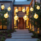 Outdoor String Lights with Globe Bulbs – Solar LED Illumination