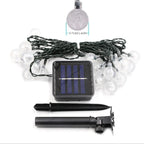 Outdoor String Lights with Globe Bulbs – Solar LED Illumination