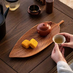 Natural Elegance Serving Tray in Leaf Design