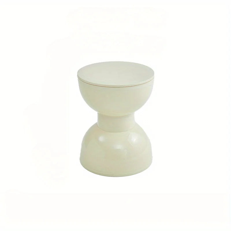 Compact Accent Table with Arc Design – Plastic for Living Room and Hall