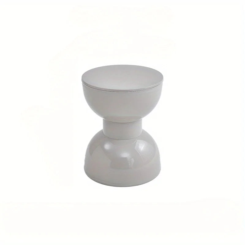 Compact Accent Table with Arc Design – Plastic for Living Room and Hall