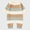 Striped Knit Baby Jumpsuit for Comfort