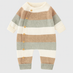 Striped Knit Baby Jumpsuit for Comfort