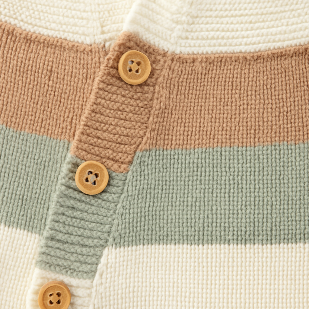 Striped Knit Baby Jumpsuit for Comfort