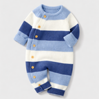 Striped Knit Baby Jumpsuit for Comfort