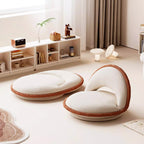 Rotatable Armless Lounge Chair with Teddy Velvet Fabric for Living Room