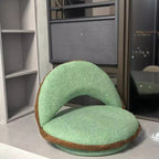 Rotatable Armless Lounge Chair with Teddy Velvet Fabric for Living Room
