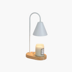 Table Lamp with Metal Shade and Dimmable Candle Wax Warmer