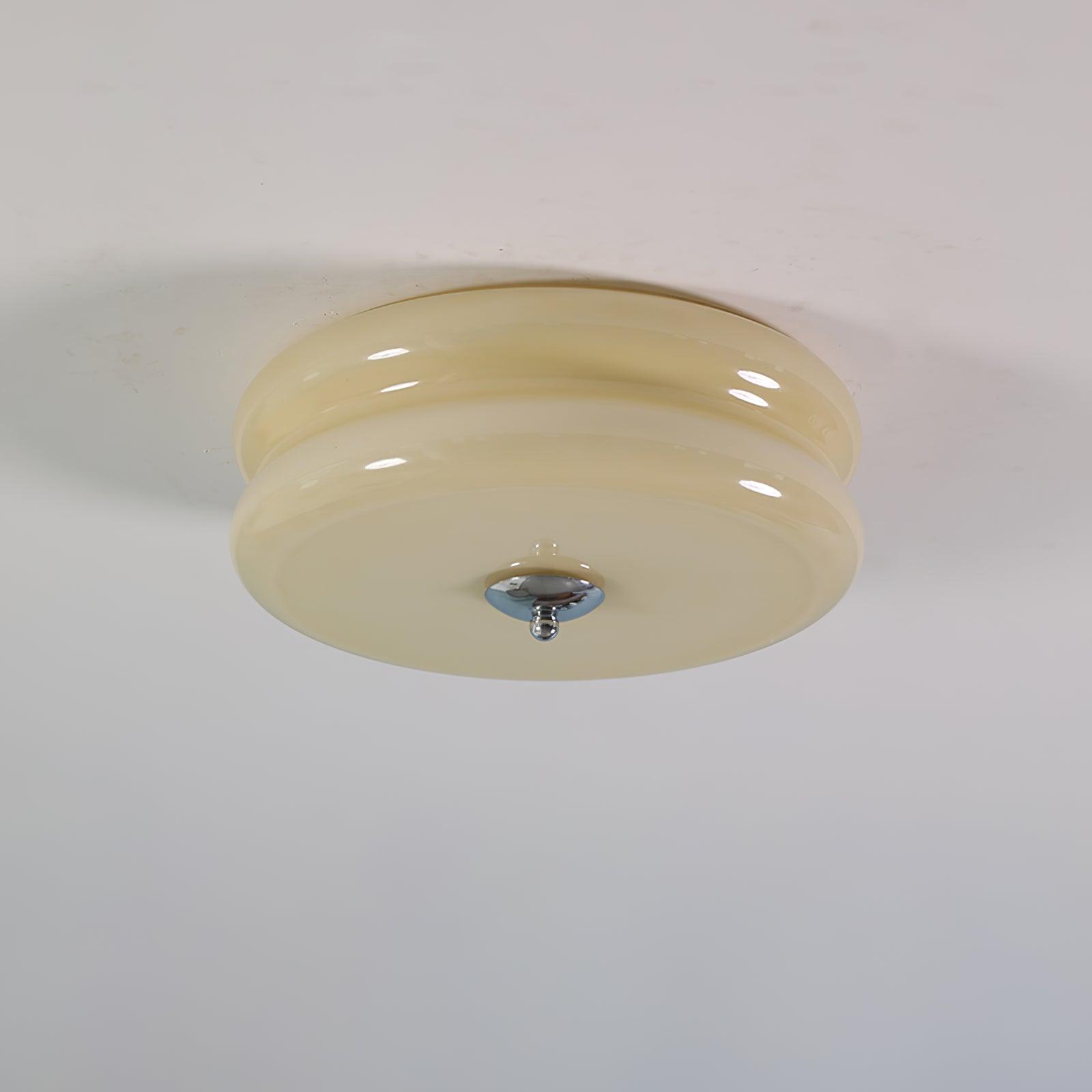 Vintage Flush Mount Ceiling Light Fixture in Art Deco Style