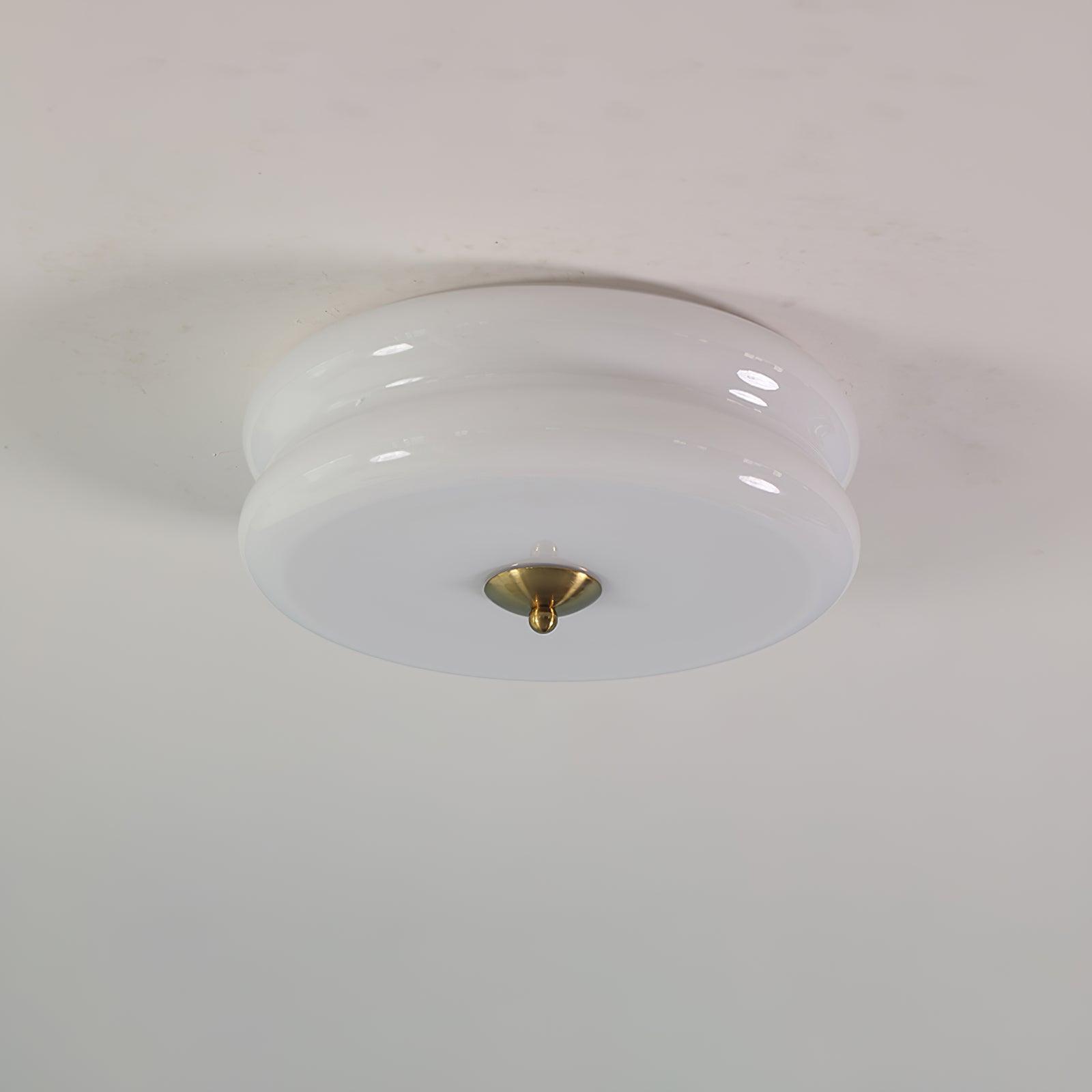 Vintage Flush Mount Ceiling Light Fixture in Art Deco Style