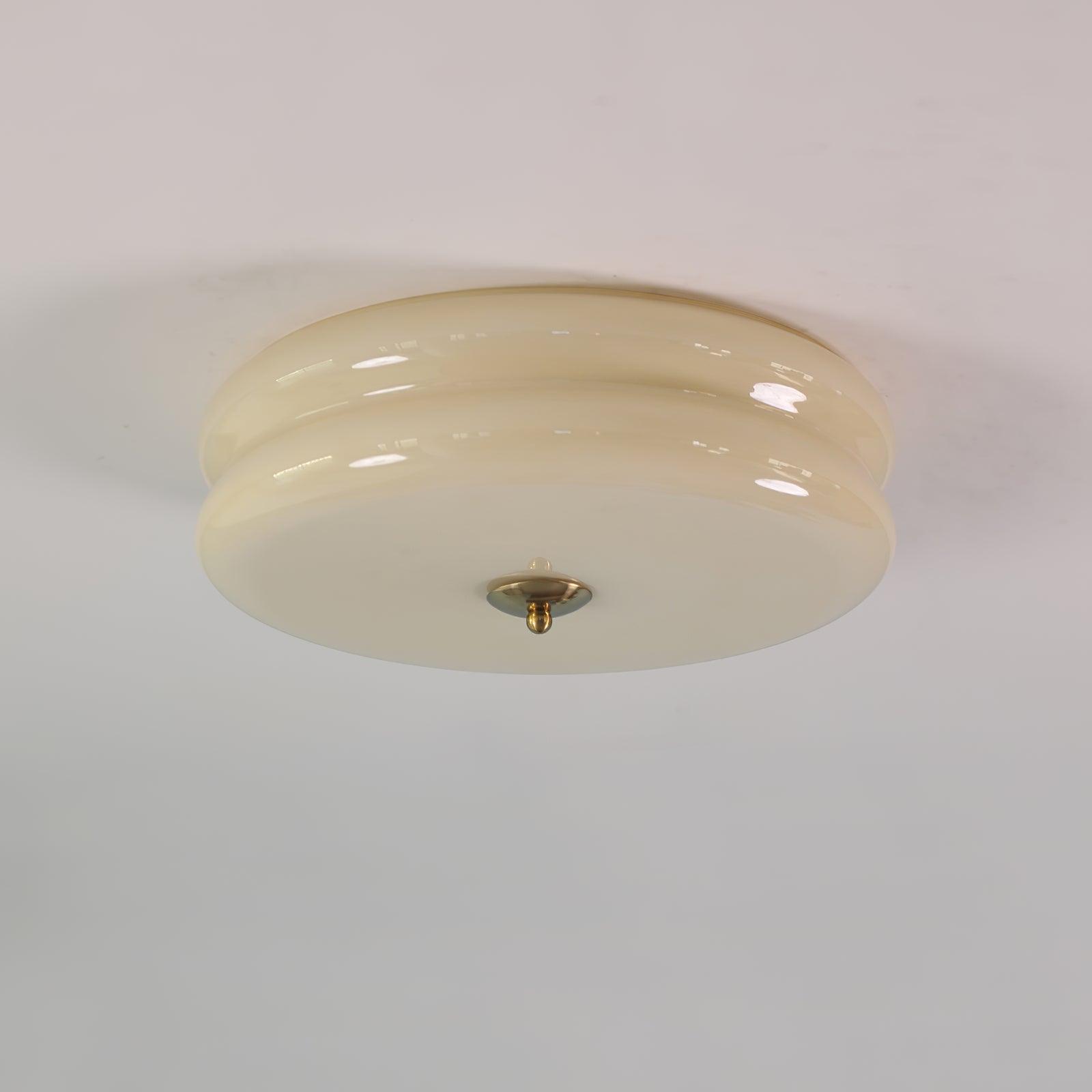 Vintage Flush Mount Ceiling Light Fixture in Art Deco Style