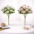 Tabletop Home Decor with Artificial Daisy Flowers for Mother's Day Gift