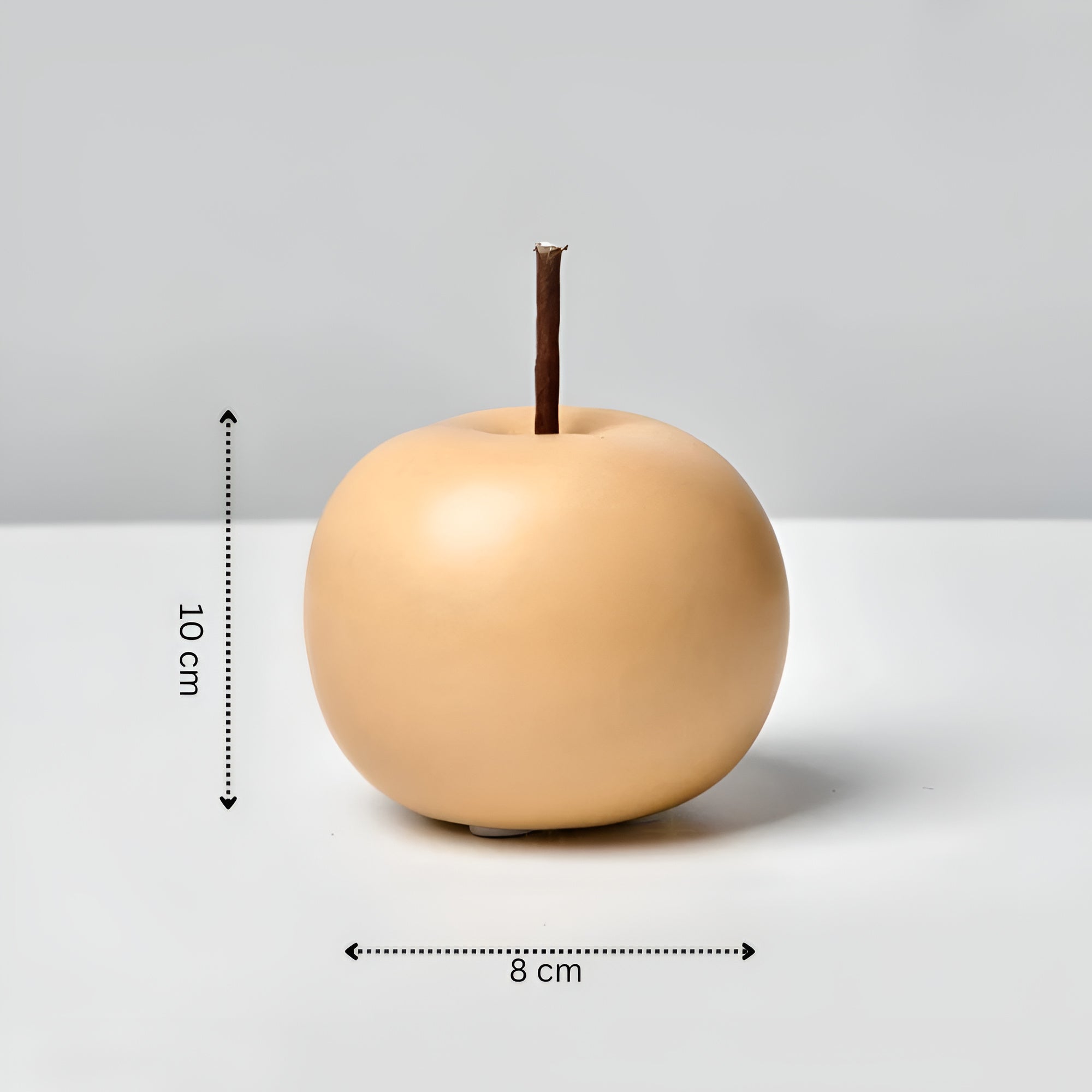 Handmade Ceramic Apple Ornament in Soft Pastel Colors