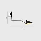 Sophisticated Black Metal Wall Light Fixture