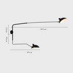 Sophisticated Black Metal Wall Light Fixture
