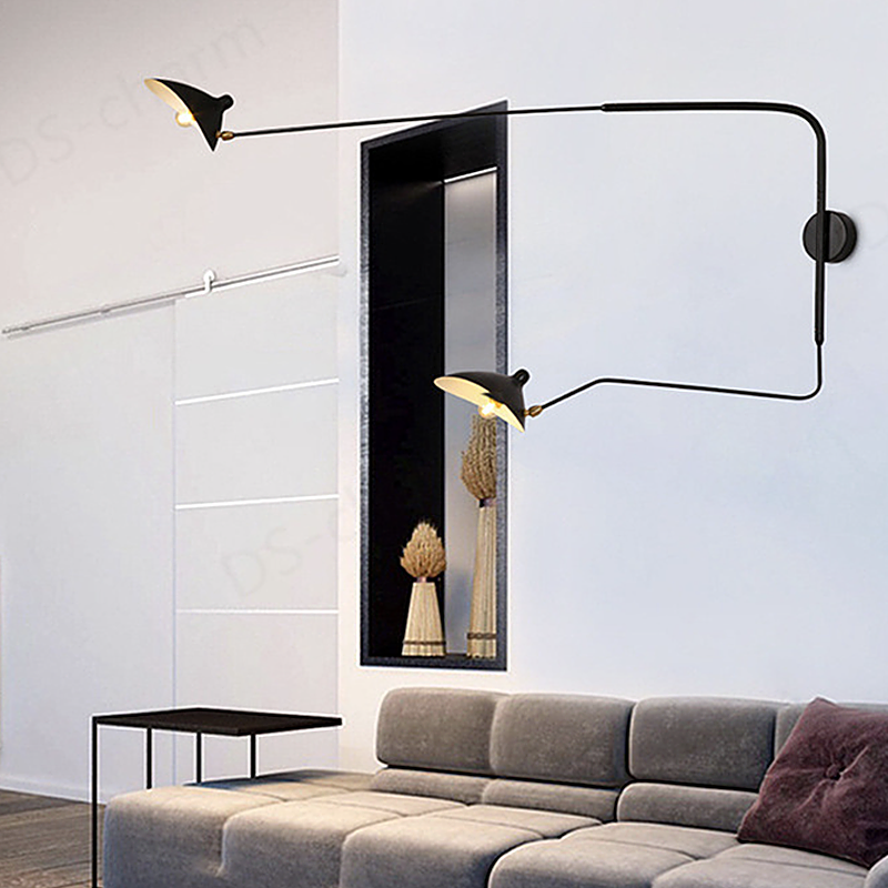 Sophisticated Black Metal Wall Light Fixture