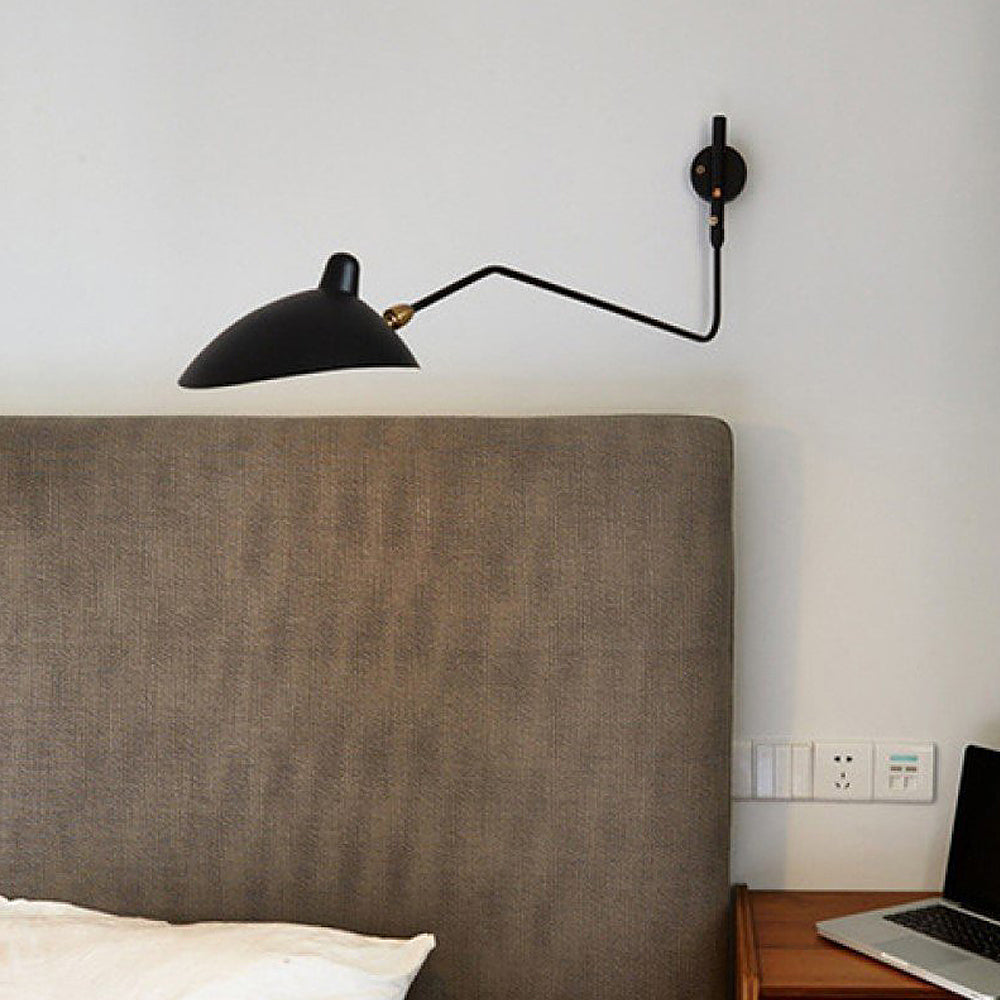 Sophisticated Black Metal Wall Light Fixture