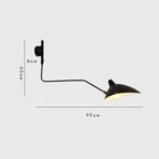 Sophisticated Black Metal Wall Light Fixture