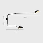 Sophisticated Black Metal Wall Light Fixture