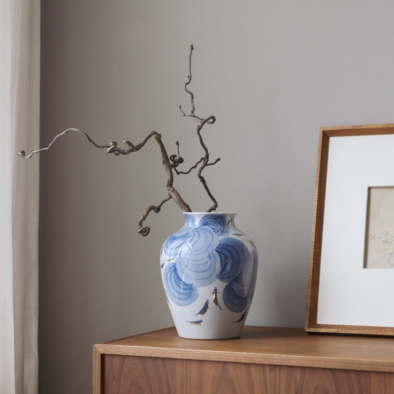 Handcrafted Ocean-Inspired Porcelain Vase