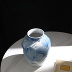 Handcrafted Ocean-Inspired Porcelain Vase