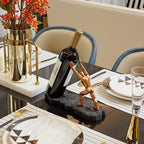 Elegant Bronze Bottle Stand for Wine Display