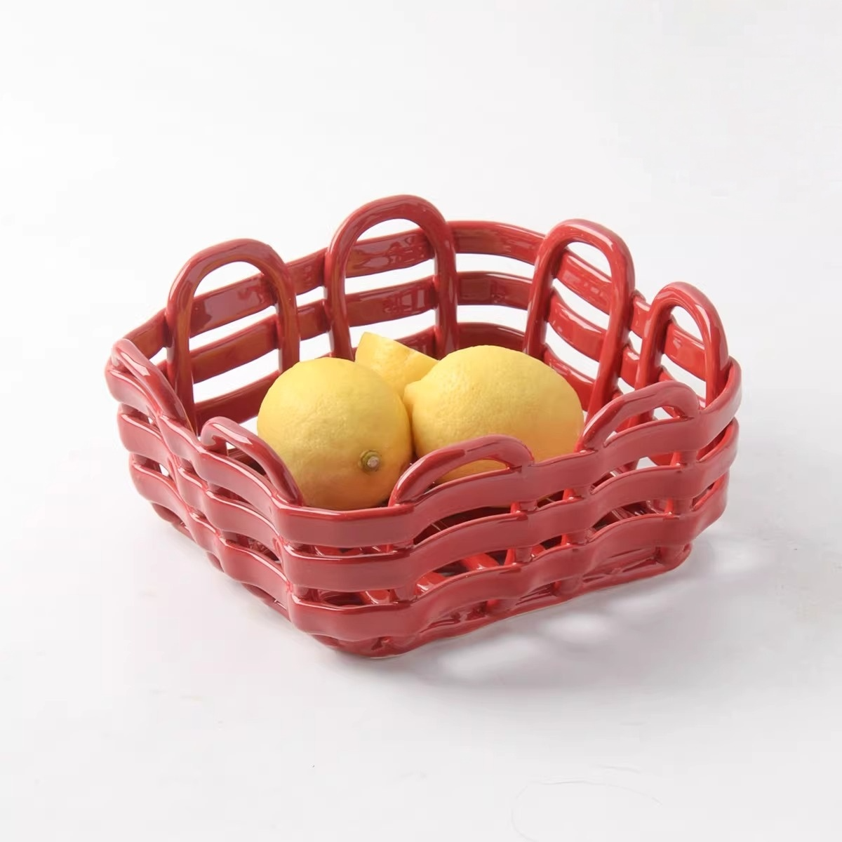 Elegant Handcrafted Ceramic Fruit Display Bowl
