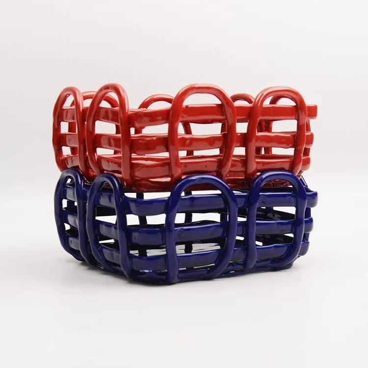 Elegant Handcrafted Ceramic Fruit Display Bowl